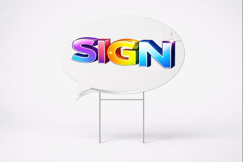 Die-Cut Custom Shape Yard Signs