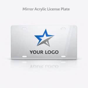 Mirror Acrylic License Plate